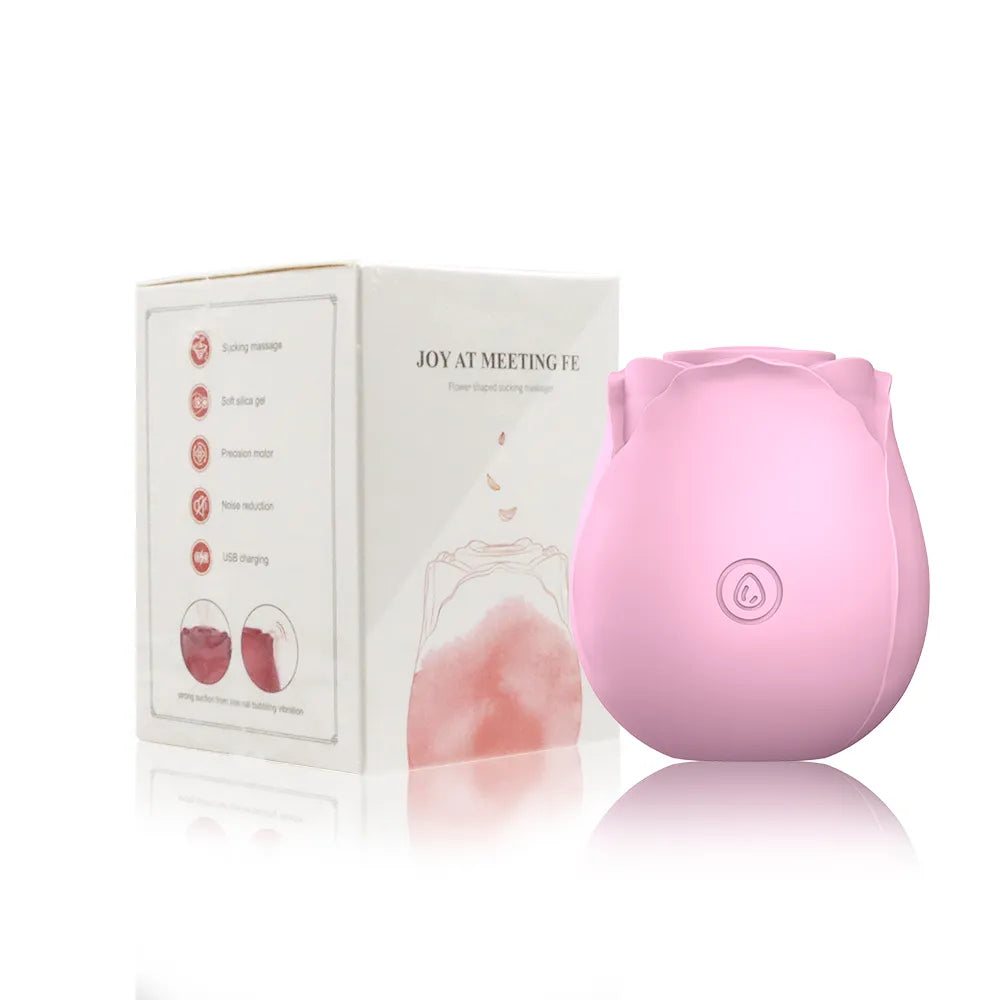 Rose Shape Vagina Sucking Vibrator Intimate Good Nipple Sucker Oral Licking Clitoris Stimulation Powerful Sex Toys for Women