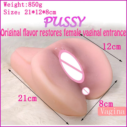 Size Fake Pocket Pussy Realistic Silicone Real Vagina Sex Toys for Men Sex Vagina Buttock Erotic Men Pleasure Male Masturbator