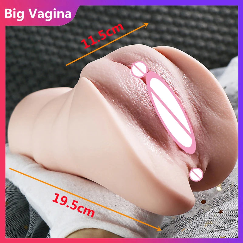 Size Fake Pocket Pussy Realistic Silicone Real Vagina Sex Toys for Men Sex Vagina Buttock Erotic Men Pleasure Male Masturbator