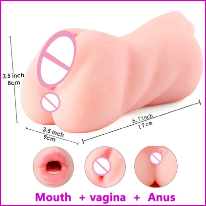 Size Fake Pocket Pussy Realistic Silicone Real Vagina Sex Toys for Men Sex Vagina Buttock Erotic Men Pleasure Male Masturbator