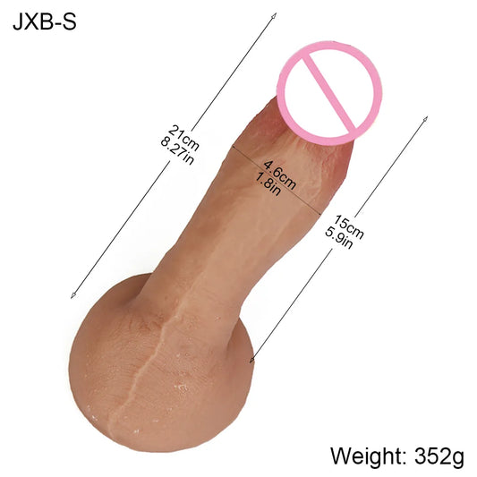 Super Skin Silicone Realistic Dildo Soft Suction Cup Big Huge Strapon Penis Dick Adults Sex Toys For Women Female Masturbator